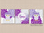 Owls Floral Nursery Wall Art Purple Gray Lavender Owls Flowers Bedroom Wall Decor Name Monogram Girl Bedroom UNFRAMED  C422