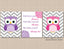 Owls Flowers Nursery Wall Art Purple Pink Gray Floral Chevron Owl Always Love You Forever Girl Bedroom Decor  C351
