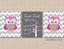 Owls Nursery Wall Art Pink Gray Chevron Baby Girl Bedroom Decor Twinkle Little Star OWl Always Love You SHower Gift  C231
