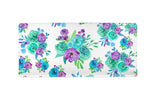 Purple Teal Watercolor Floral Changing Pad Cover C174