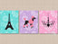 Paris Nursery Wall Art Paris Girl Bedroom Decor Pink Purple Teal Eiffel Tower Chandelier Poodle Girl Bedroom  Birthday  C606