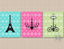 Paris Wall Art Paris Girl Bedroom Decor Eiffel Tower Chandelier Wall Art Paris Bedroom Decor Poodle  Pink Green Teal   C623