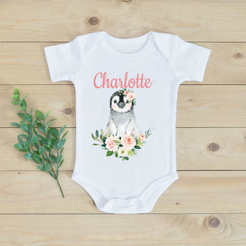 Penguin Baby Girl One Piece Bodysuit B131