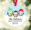 Penguins Christmas Ornament Personalized Pengion Family Christmas Our 1st First Christmas Baby Shower Gift New Baby Holiday Ornament 139
