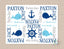 Peronalized Whales Baby Blanket Nautical Baby Blanket Anchor Monogram Baby Navy Blue Gray Baby Bedding  Baby Bedding Baby Shower B234