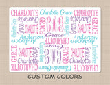 Personalized Baby Blanket Baby Boy Girl Name Blanket Baby Shower Gift Custom Newborn Pink Purple Teal Swaddle Receiving Photo Prop 593