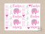 Personalized Baby Blanket Girl Elephant Name Blanket Pink Gray Nursery Custom Bedding Baby Shower Gift Swaddle Fleece Minky B107