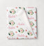 Personalized Baby Girl Floral Name Blanket Blush Pink Coral Watercolor Flowers Baby Shower Gift Monogram Swaddle B1027