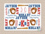 Personalized Baseball Baby Blanket Name Navy Blue Red Baseball Monogram Baby Blanket Sports Blanket Baby Bedding Baby Shower Gift 198