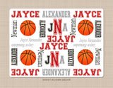Personalized Basketball Baby Blanket Name Red Black Gray Monogram Baby Boy Blanket Sports Blanket Baby Bedding Baby Shower Gift B1236-Sweet Blooms Decor