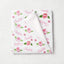 Personalized Floral Baby Girl Name Blanket Pink Watercolor Flowers Baby Shower Gift Swaddle Blanket B1089