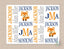 Personalized Fox Baby Blanket Woodland Baby Blanket Fox Baby Navy Blue Orange Gray Blanket Fox Baby Bedding Woodland Baby Shower Gift 108