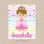 Princess Name Blanket Personalized Princess Girl Blanket Baby Shower Gift Birthday Gift Princess Hearts Bedding   B1234