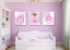 Princess Nursery Wall Art Pink Purple Teal Castle CarriageFlowers Floral Girl Bedroom Decor Bbay Shower Gift UNFRAMED  C240