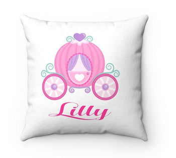 Princess Throw Pillow Princess Nursery Decor Princess Room Decor Purple Teal Aqua Girl Room Decor Monogram Princess Girl Room Princess Decor-Sweet Blooms Decor