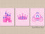 Princess Wall Art Pink Purple Floral Flowers Girl Bedroom Decor Castle Carriage Crown Custom UNFRAMED  C609
