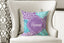 Purple Teal Throw Pillow Purple Teal Floral Bedroom Decor Monogram Cushion Purple Teal Floral Decor Nursery Decor Girl Room Flowers P113