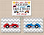 Race Cars Nursery Wall Art Kids Bedroom Decor Playroom Wall Art Red Blue Gray To Go To Sleep I Count  Not Sheep C728