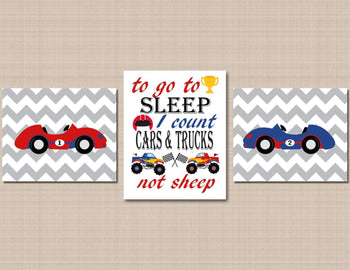 Race Cars Nursery Wall Art Race Cars Kids Wall Art Monster Trucks Wall Art Cars Trucks Kids Room Decor Transportation C443-Sweet Blooms Decor