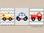 Rescue Vehicles Nursery Wall Art Decor Fire Truck Police Car Ambulance Transportation Rescue Bots Baby Shower Gift  C25.
