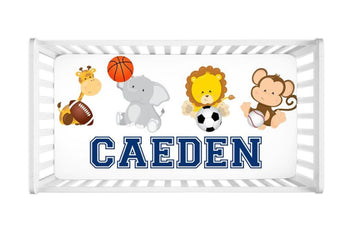 Safari Animals Sports Crib Sheet Future All Star Nursery Bedding C115-Sweet Blooms Decor