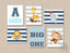 Safari Animals Sports Nursery Wall Art Future All Star Blue Gray Stripes Baby Room Decor Name Monogram Football Soccer C706