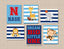 Safari Animals Sports Nursery Wall Art Future All Star Navy Blue Red Dream Big Little One Name Monogram Boy Bedroom  C871
