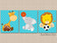 Safari Nursery Decor Sports Animals Wall Art Future All Star Teal Aqua Polkadots Sports Baby Boy Room Soccer Basketball Football C583