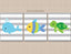 Sea Animals Baby Boy Nursery Wall Art Gray Blue Green Yellow Stripes Whale Fish Turtle Ocean Decor Baby Shower Gift  C275