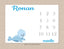 Seal Milestone Blanket Blue Gray Baby Arctice Animals Boy Growth Tracker New Born Monogram Blanket Monthly Name Baby Shower Gift B907