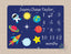 Space Mliestone Blanket Outerspace Planets Monthly Growth Tracker Newborn Baby Name Blanket Baby Shower Gift Bedding Nursery Decor B277