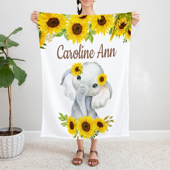 Sunflower and elephant crib bedding 2025