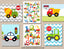 Transportation Kids Wall Art With Alphabet & Numbers C542