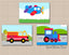 Transportation Nursery Wall Art Transportation Boy Bedroom Decor Trains Air Planes Fire Trucks Playroom Bathroom   C309