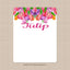 Tulips Floral Baby Girl Name Blanket Pink Purple Newborn Monogram Flowers Baby Shower Gift Nursery Bedding  B1017