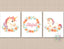 Unicorns Girl Nursery Wall Art Pink Coral Floral Flowers Nursery Decor Name Monogram Baby Shower Gift Girl  UNFRAMED 795
