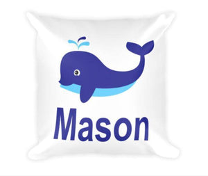 Whale Throw Pillow Whale Nursery Decor Whale Kids Room Decor Whale Baby Pillow Nautical Throw Pillow Baby Shower Gift Whale Bay Blanket-Sweet Blooms Decor