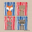 Woodland Animals Nursery Wall Art Navy Blue Red Birch Trees Neutral Nursery Decor Bear Fox Raccoon Bunny Baby Room  513