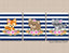 Woodland Girl Nursery Wall Art Woodland Nursery Decor Navy Blue Pink Stripes Flowers Floral Fox Raccoon Baby  UNFRAMED  C473