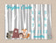 Woodland Milestone Blanket Monthly Growth Tracker Gray Teal Birch Tree Woodland Forest  Newborn Nursery Bedding Baby Boy Shower  Gift B385