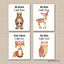 Woodland Nursery Wall Art Decor Girl Wall Decor Stay Cleaver Fox Be Wise Strong Owl Kind Deer Be Brave Bear  Decor  C575