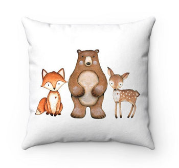 Woodland Throw Pillow Woodland Animals Pillow Woodland Nursery Decor Fox Nursery Decor Fox Room Decor Woodland Baby Gift Decorative Pillow 136-Sweet Blooms Decor
