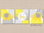 Yellow Gray Elephants Nursery Wall Art Decor Gilr Boy Neutral Nursery Name Monogram Floral Decor Baby Shower Gift  C425