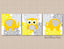 Yellow Gray Nursery Wall Art Decor Neutral Owl Elephant Wall Art  Floral Elephant Girl Boy Twins Baby Shower Gift C426